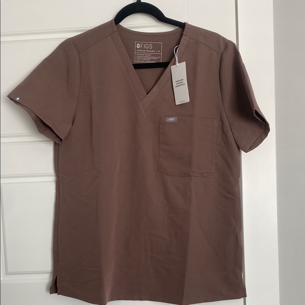 FIGS women's mauve Catarina one pocket scrub top
